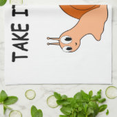 Take It簡単かわいい漫画カタツムリ キッチンタオル (折り畳み)