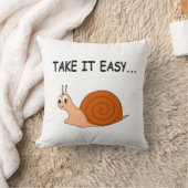 Take It簡単かわいい漫画カタツムリ クッション (ブランケット)