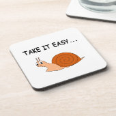 Take It簡単かわいい漫画カタツムリ コースター (左側)