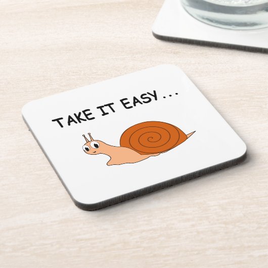 Take It簡単かわいい漫画カタツムリ コースター (左側)