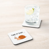 Take It簡単かわいい漫画カタツムリ コースター (右側)