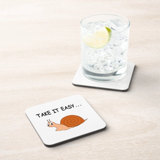 Take It簡単かわいい漫画カタツムリ コースター (右側)