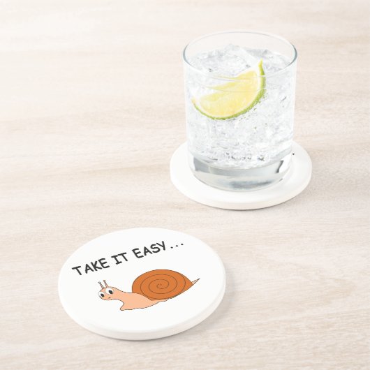 Take It簡単かわいい漫画カタツムリ コースター (側面)