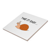 Take It簡単かわいい漫画カタツムリ タイル (側面)