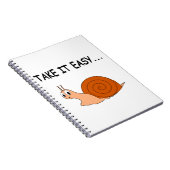 Take It簡単かわいい漫画カタツムリ ノートブック (右側)