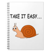 Take It簡単かわいい漫画カタツムリ ノートブック (正面)