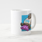 Take It簡単リラックスRhinoプおもしろいール漫画 ジャンボコーヒーマグカップ (正面右)
