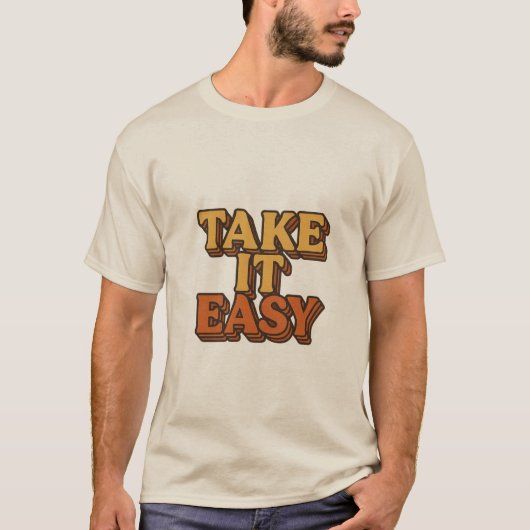 Take It簡単-レトロヴィンテージデザイン Tシャツ (正面)