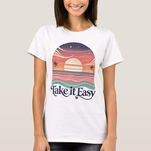 Take It簡単 – 女性の基本Tシャツ Tシャツ (正面)