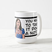 Take it a Notch – アメリカのディナー コーヒーマグカップ (正面右)