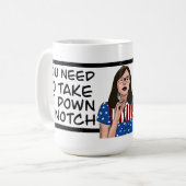 Take it a Notch – アメリカのディナー コーヒーマグカップ (正面左)