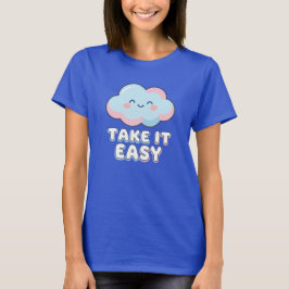 Take It Easy パステルクラウド かわいい ソフトな美意識 リラックス Tシャツ