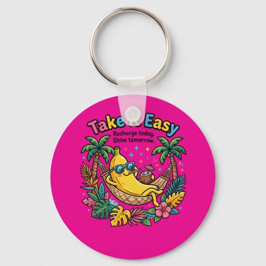 Take It Easy – リラックスバナナの気分 キーホルダー (正面)