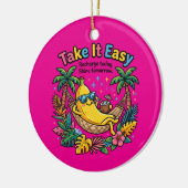 Take It Easy – リラックスバナナの気分 セラミックオーナメント (左)