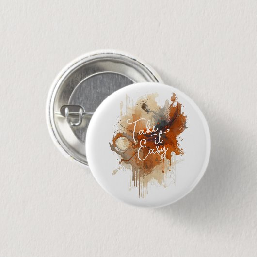 Take It Easy Button 缶バッジ (正面&裏面)