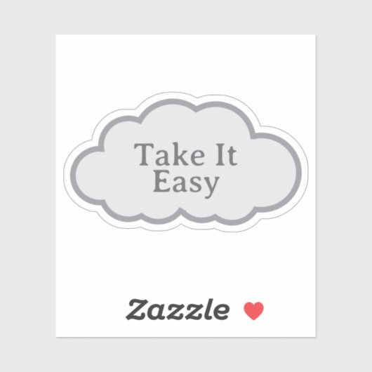 Take It Easy - Relatable Cloud Sticker シール (シート)