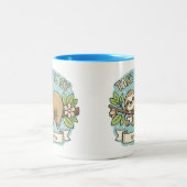 Take It Easy Sloth Custom Name  ツートーンマグカップ (中央)