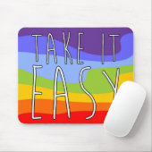 TAKE IT EASY + your background マウスパッド (マウス)