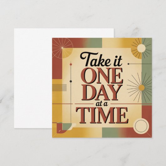 Take It One Day At A Time 招待状 (正面/裏面)