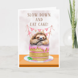 Take it Slow Sloth誕生日 カード
