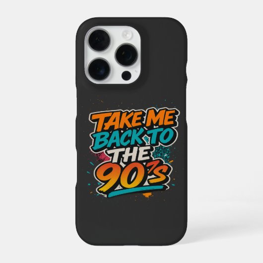 Take Me Back to the 90’s | Retro Streetwear iPhoneケース (裏面)