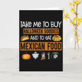 Take Me To Buy Halloween Goodies And To Eat Mexica カード (黄色い花)