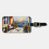 Take Me To Italy Landscape Sunset ラゲッジタグ (正面横)