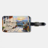 Take Me To Italy Landscape Sunset ラゲッジタグ (裏面横)
