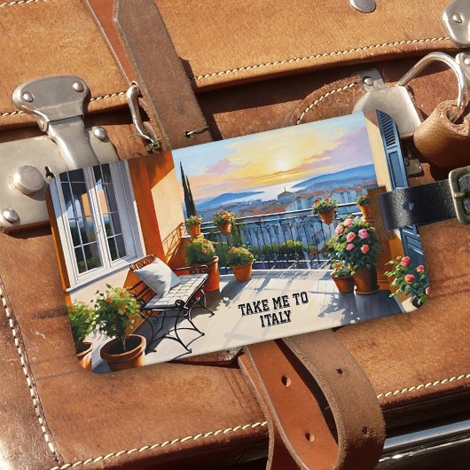 Take Me To Italy Landscape Sunset ラゲッジタグ