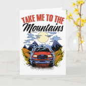 Take Me To The Mountains Adventure Wilderness Moun カード (黄色い花)