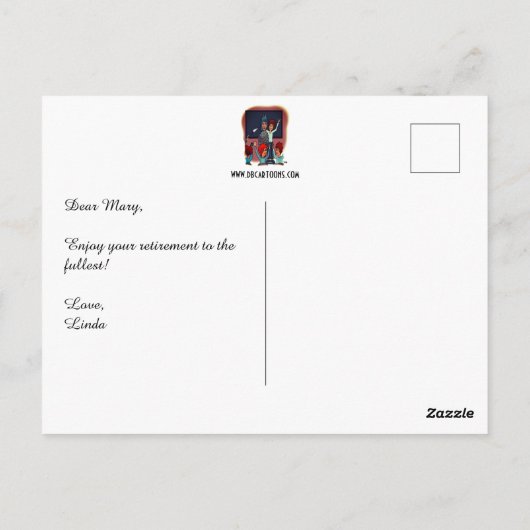 Take Me With Retirement Postcard ポストカード (裏面)