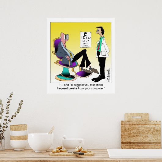 Take More Computer Breaks ポスター (キッチン)
