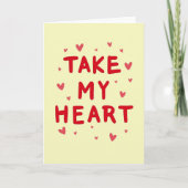 Take My Heart Bold Love Card カード (正面)