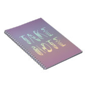 "Take Note"パステルパープルレインボー ノートブック (右側)