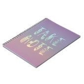 "Take Note"パステルパープルレインボー ノートブック (左側)