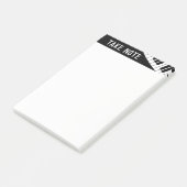 "Take Note"ミュージカルピアノブラックとホワイト ポストイット (アングル)