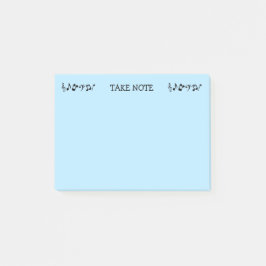 Take Note Blue Music Notes ポストイット