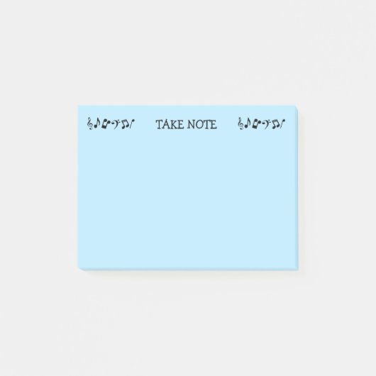 Take Note Blue Music Notes ポストイット (正面)