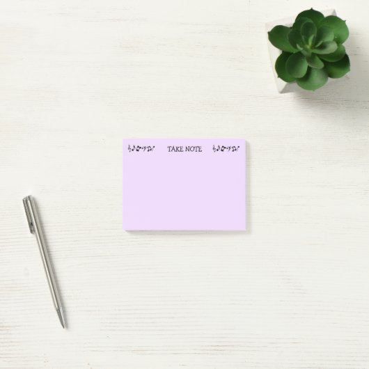 Take Note Purple Music Post-It Notes ポストイット (オフィス)