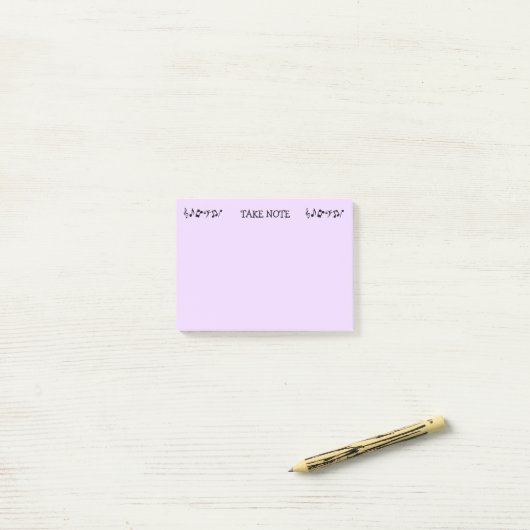 Take Note Purple Music Post-It Notes ポストイット (デスク上)