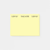 Take Note Yellow Music Post-It Notes ポストイット (正面)