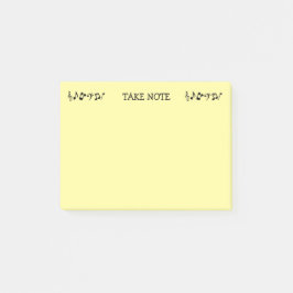 Take Note Yellow Music Post-It Notes ポストイット