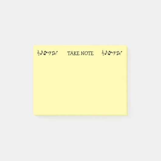 Take Note Yellow Music Post-It Notes ポストイット (正面)