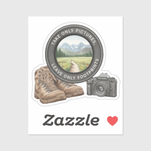 Take Only Pictures Leave Only Footprints シール (シート)