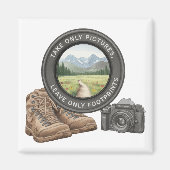 Take Only Pictures Leave Only Footprints マグネット (正面)