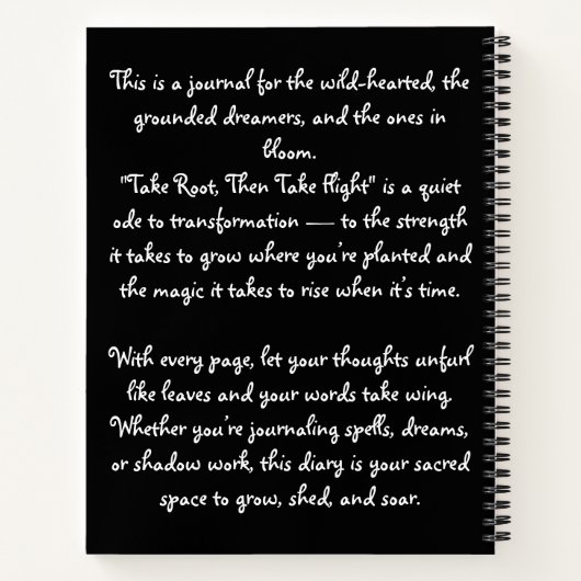 Take Root, Then Take Flight ノートブック (裏面)