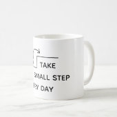 Take Small Steps Every Day – Minimalist Motivation コーヒーマグカップ (正面右)