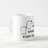 Take Small Steps Every Day – Minimalist Motivation コーヒーマグカップ (正面左)