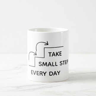 Take Small Steps Every Day – Minimalist Motivation コーヒーマグカップ