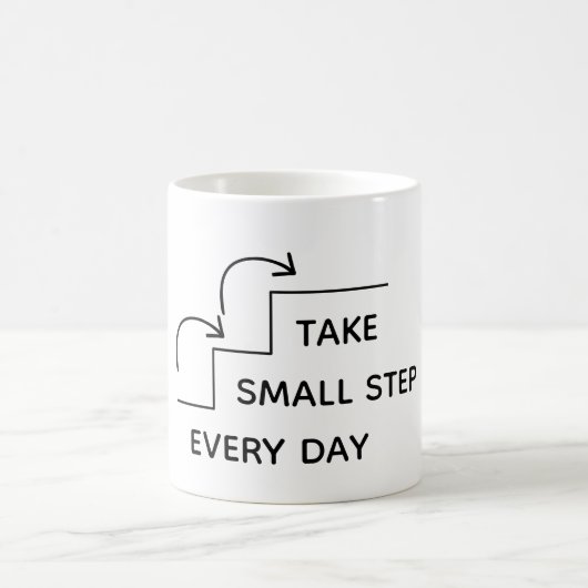 Take Small Steps Every Day – Minimalist Motivation コーヒーマグカップ (中央)